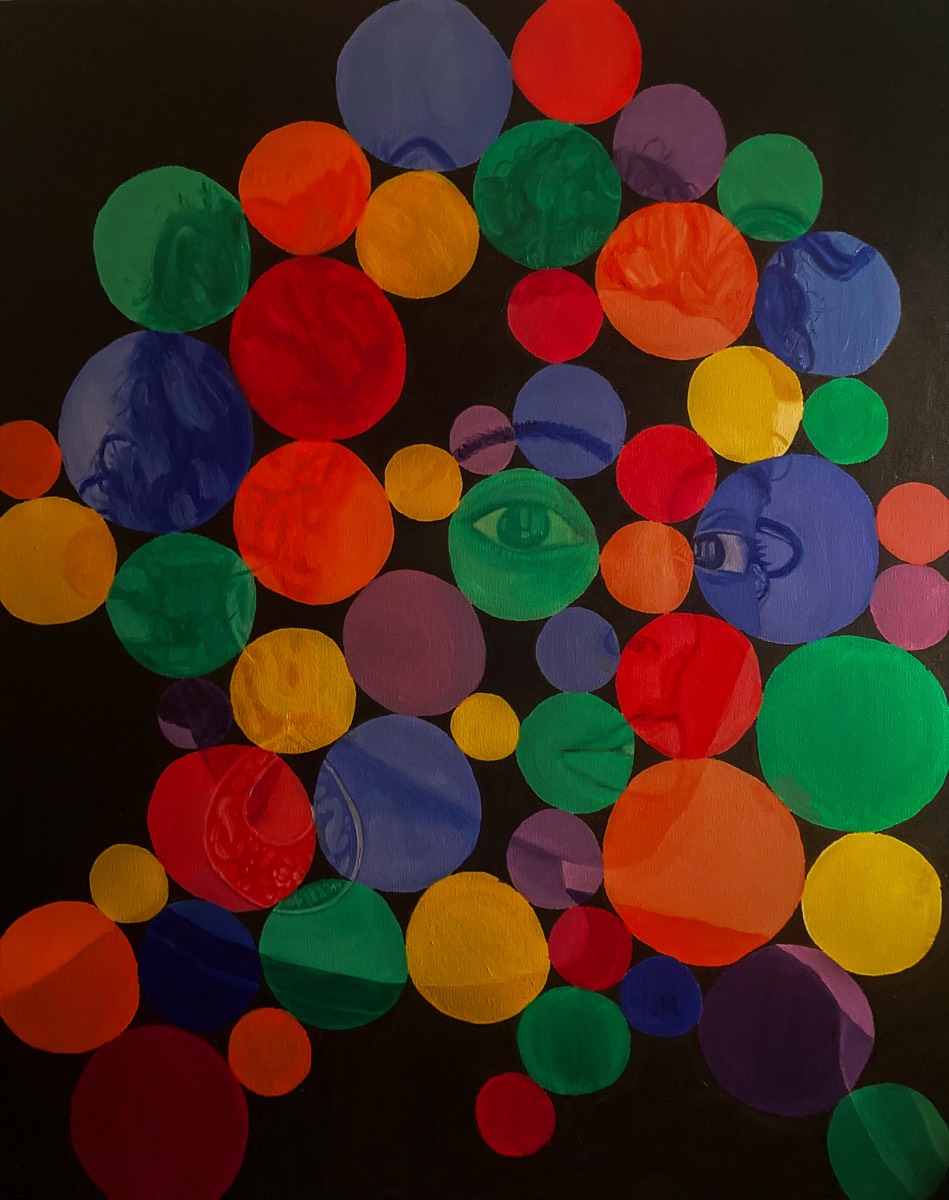 Circle portrait painting