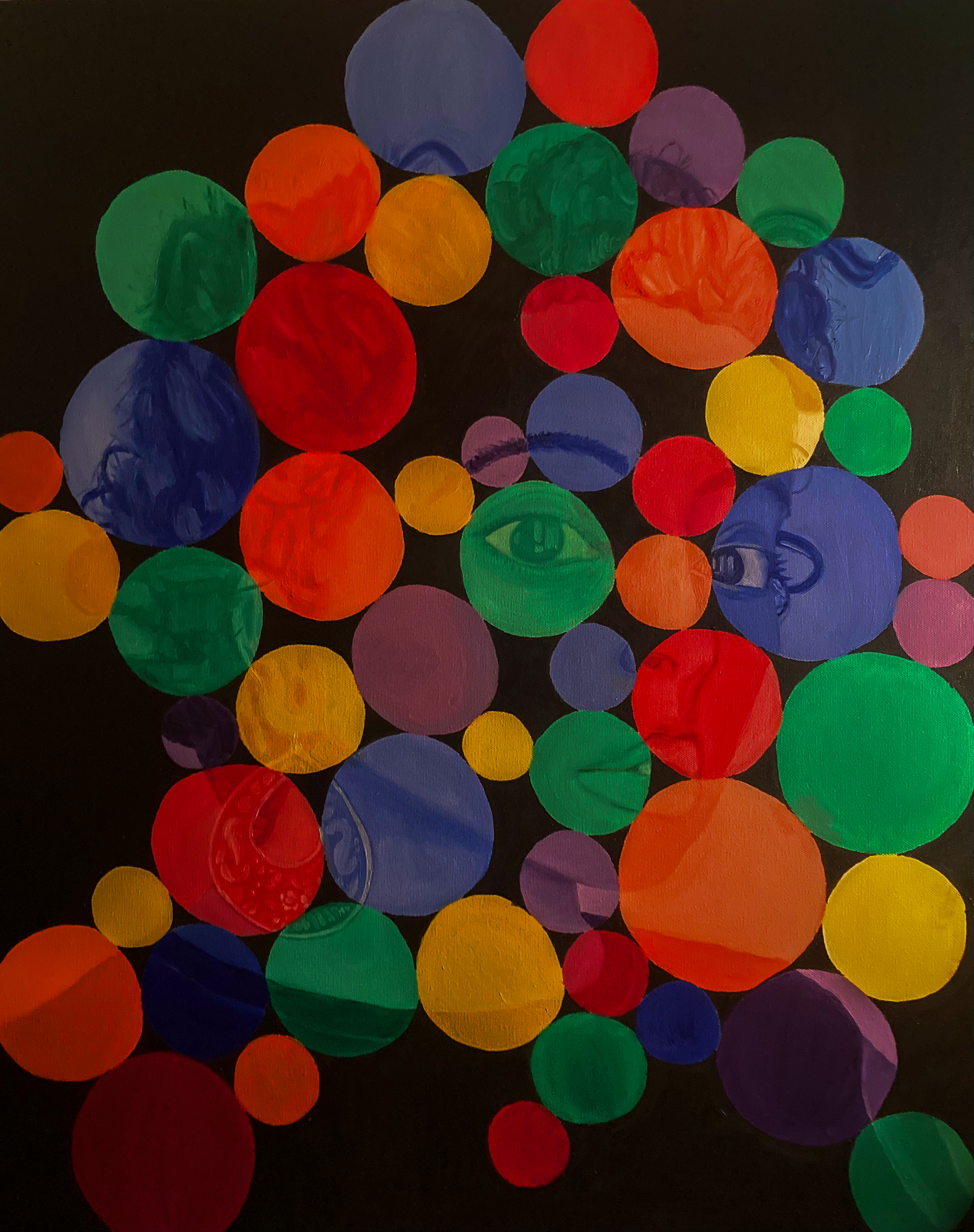 Circle portrait painting