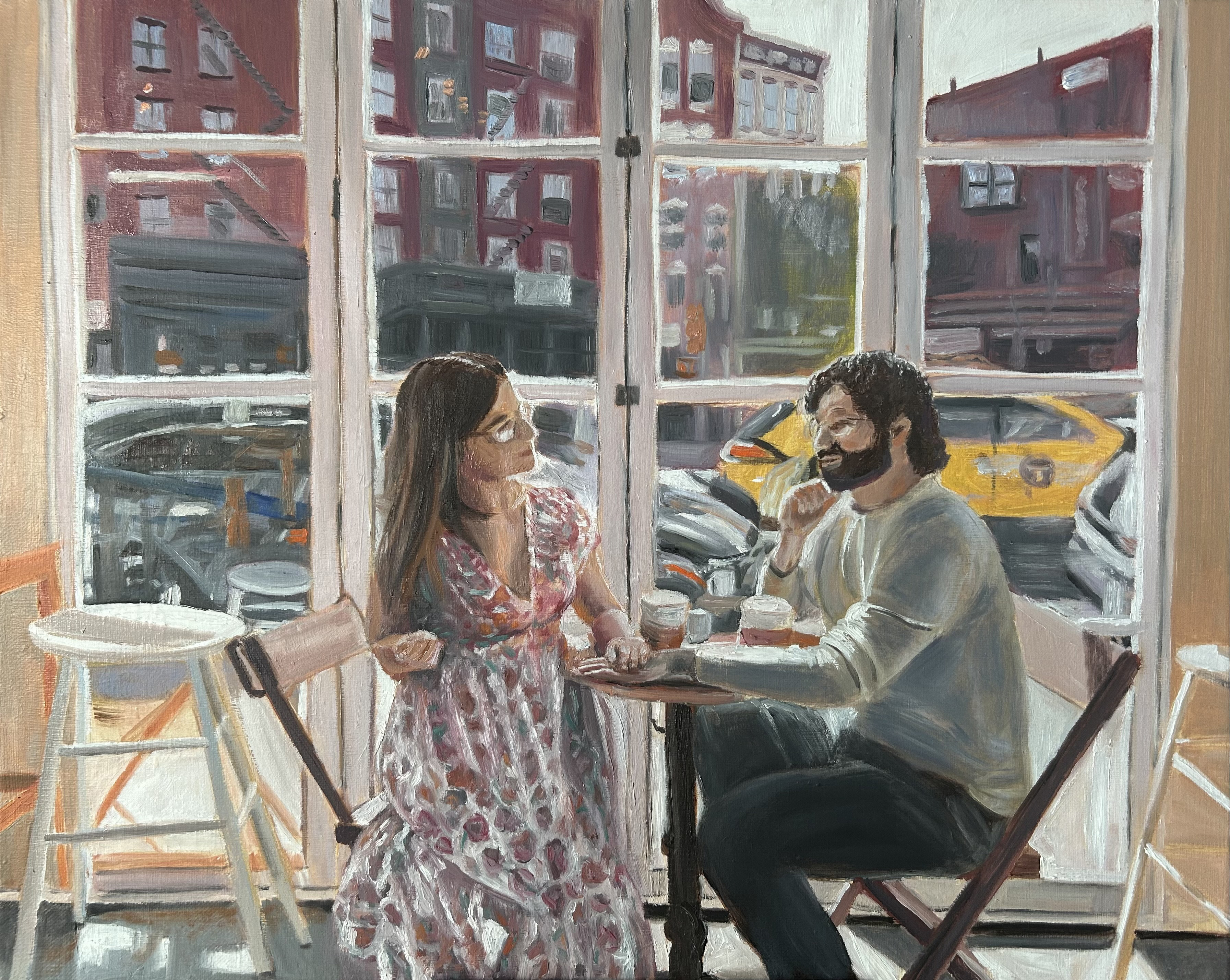 Alexa and Joey painting