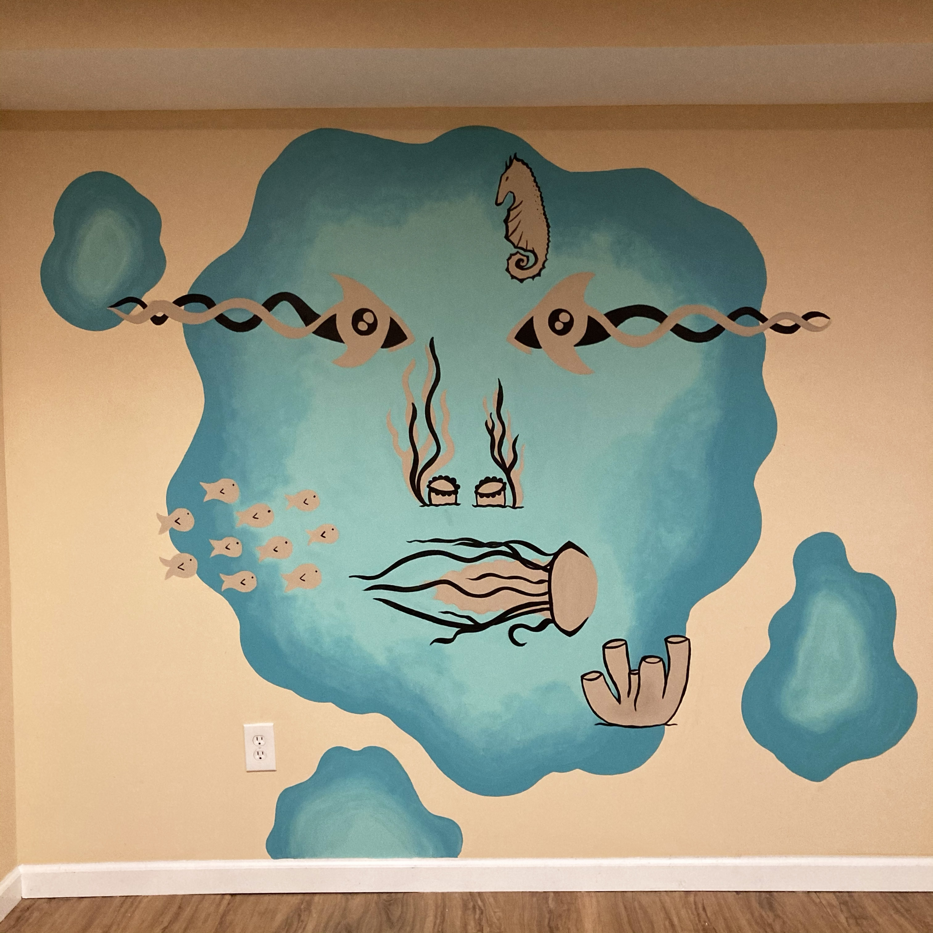 Sea Face Mural artwork